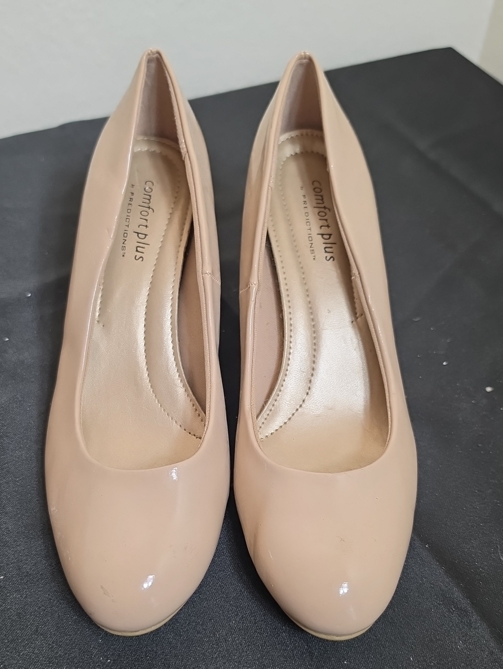 comfort plus by Predictions Nude Patent Classic Round-Toe Pumps